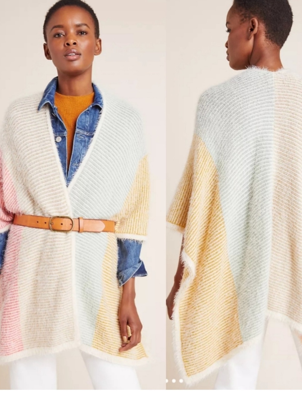 Anthropologie | Akemi + Kin | Rainbow Eyelash Sweater Kimono